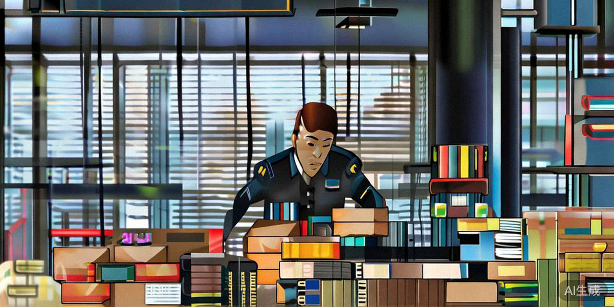 海关工作人员正在检查跨境电商进口货物的包装和文件进行清关流程