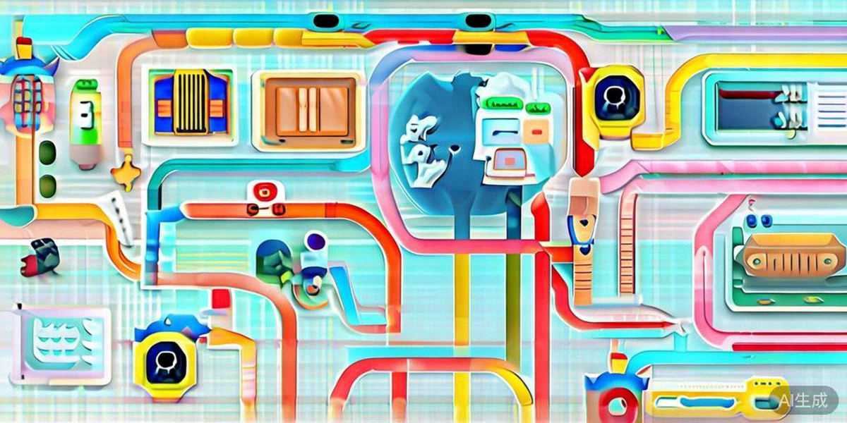 跨境电商全链路概念图：从地球仪上的商品选择到物流运输，最终抵达消费者手中并完成支付