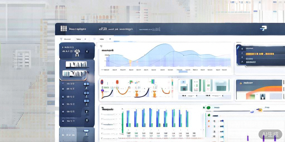 跨境电商数据仪表盘可视化界面，展示实时流量、转化率、客单价等核心指标