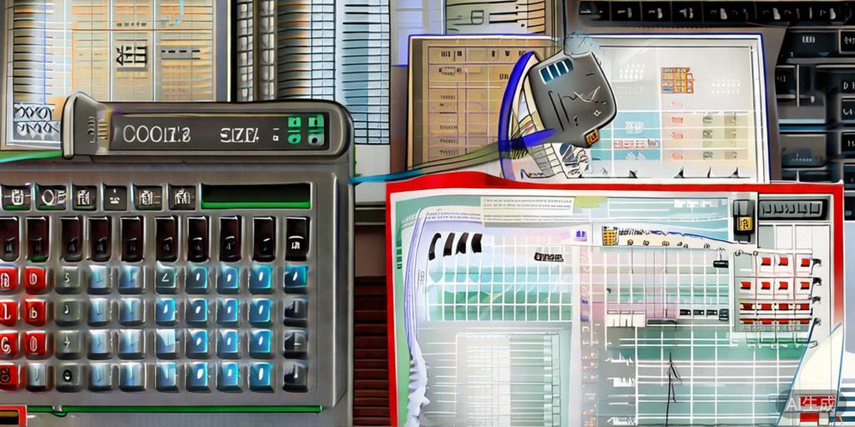 税务文件、计算器、全球法规书籍与笔记本电脑摆放在办公桌上，象征跨境电商税务合规研究