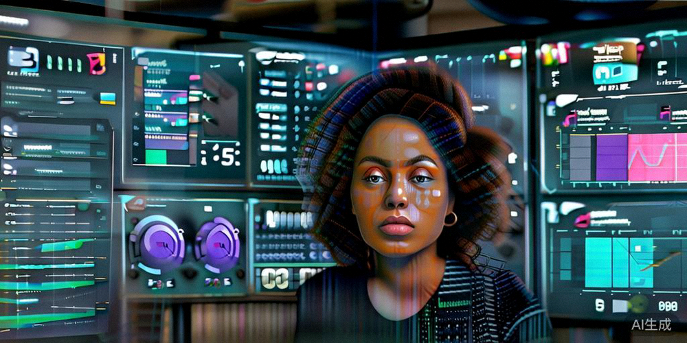 营销人员在多屏幕前分析不同国家社交媒体平台的数据仪表盘