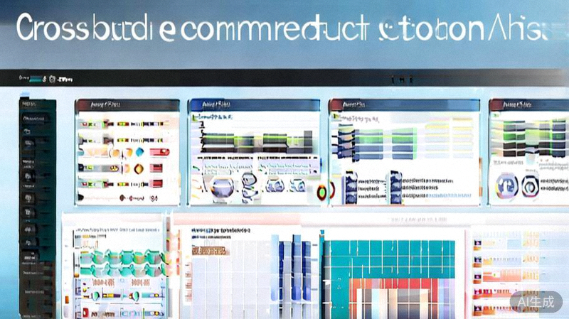 跨境电商选品分析仪表盘，展示多个产品的销售趋势、竞争程度和利润数据可视化图表